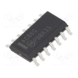 1 pcs x ONSEMI - MC74AC86DG - IC: digital, XOR, Ch: 4, IN: 2, CMOS, SMD, SO14, 2÷6VDC, -40÷85°C,