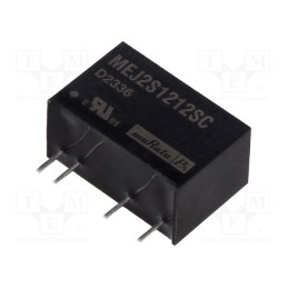 1 pcs x Murata Power Solutions - MEJ2S1212SC - Converter: DC/DC, 2W, Uin: 10.8÷13.2V, Uout: 12VDC, Iout: 167mA, SIP