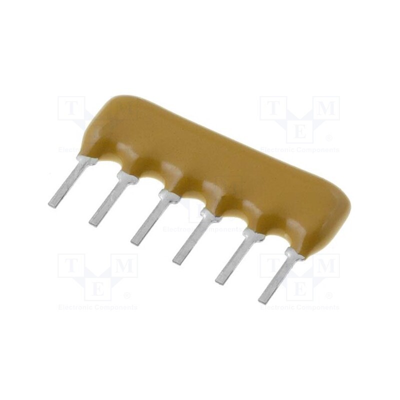 5 pcs x BOURNS - 4606X-101-152LF - Resistor network: X, THT, 1.5kΩ, ±2%, 0.2W, No.of resistors: 5, 100V