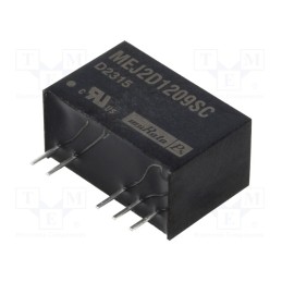 1 pcs x Murata Power Solutions - MEJ2D1209SC - Converter: DC/DC, 2W, Uin: 10.8÷13.2V, Uout: 9VDC, Uout2: -9VDC, SIP