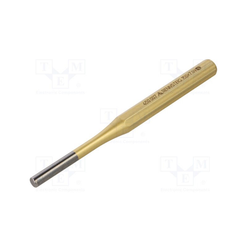 1 pcs x RENNSTEIG - 450 007 0 - Puncher, L: 150mm, Chrom-vanadium steel, Ø: 7mm
