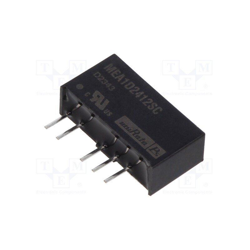 1 pcs x Murata Power Solutions - MEA1D2412SC - Converter: DC/DC, 1W, Uin: 21.6÷26.4V, Uout: 12VDC, Uout2: -12VDC
