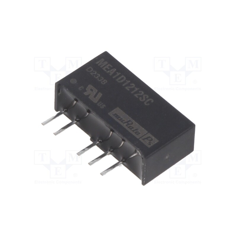 1 pcs x Murata Power Solutions - MEA1D1212SC - Converter: DC/DC, 1W, Uin: 10.8÷13.2V, Uout: 12VDC, Uout2: -12VDC