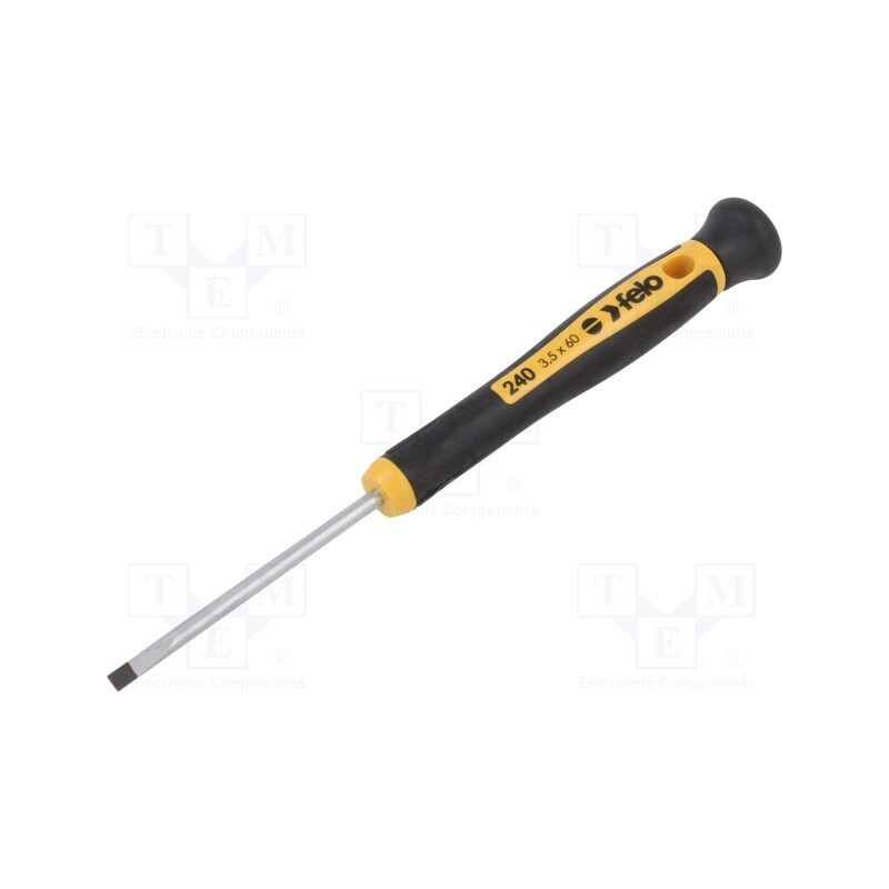 1 pcs x FELO - 240 333 50 - Screwdriver, slot, precision, 3,5x0,6mm, 60mm