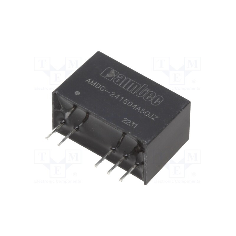 1 pcs x AIMTEC - AMDG-241504A50JZ - Converter: DC/DC, 2.28W, Uin: 21.6÷26.4V, Uout: 15VDC, Uout2: -4VDC