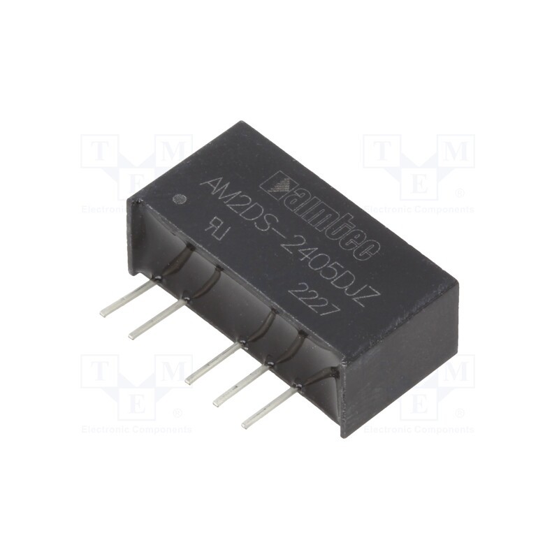 1 pcs x AIMTEC - AM2DS-2405DJZ - Converter: DC/DC, 2W, Uin: 21.6÷26.4V, Uout: 5VDC, Uout2: -5VDC, SIP7