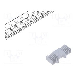 1 pcs x OHMITE - DV-T263-301E-TR - Heatsink: extruded, TO252,TO263, metallic, L: 12.7mm, W: 35.2mm