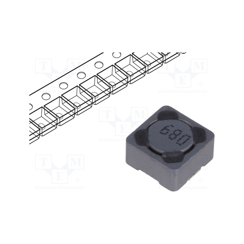5 pcs x Viking - PCS74MT680 - Inductor: wire, SMD, 68uH, 690mA, 380mΩ, ±20%, 7.3x7.3x4.5mm
