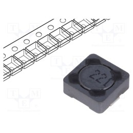 5 pcs x Viking - PCS73MT221 - Inductor: wire, SMD, 220uH, 350mA, 1.65Ω, ±20%, 7.3x7.3x3.4mm