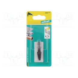 1 pcs x WOLFCRAFT - 4381000 - Rotary burr, Ø: 6÷11mm, tool steel, wood, Working part len: 22mm