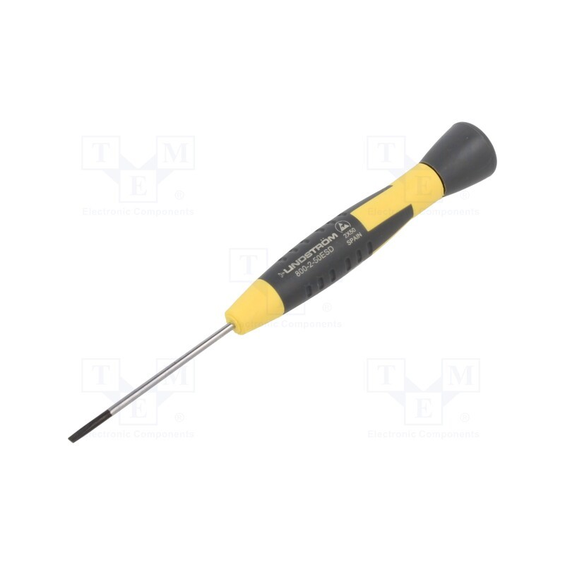 1 pcs x LINDSTRu00d6M - 800-2-50ESD - Screwdriver, slot, precision, 2,5x0,4mm, ESD, Blade length: 50mm