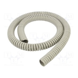 1 m x PARTEX - SP-20100KN8 - Spiral wrapping, PVC, grey, L: 1m, -30÷60°C, SP, Features: flexible