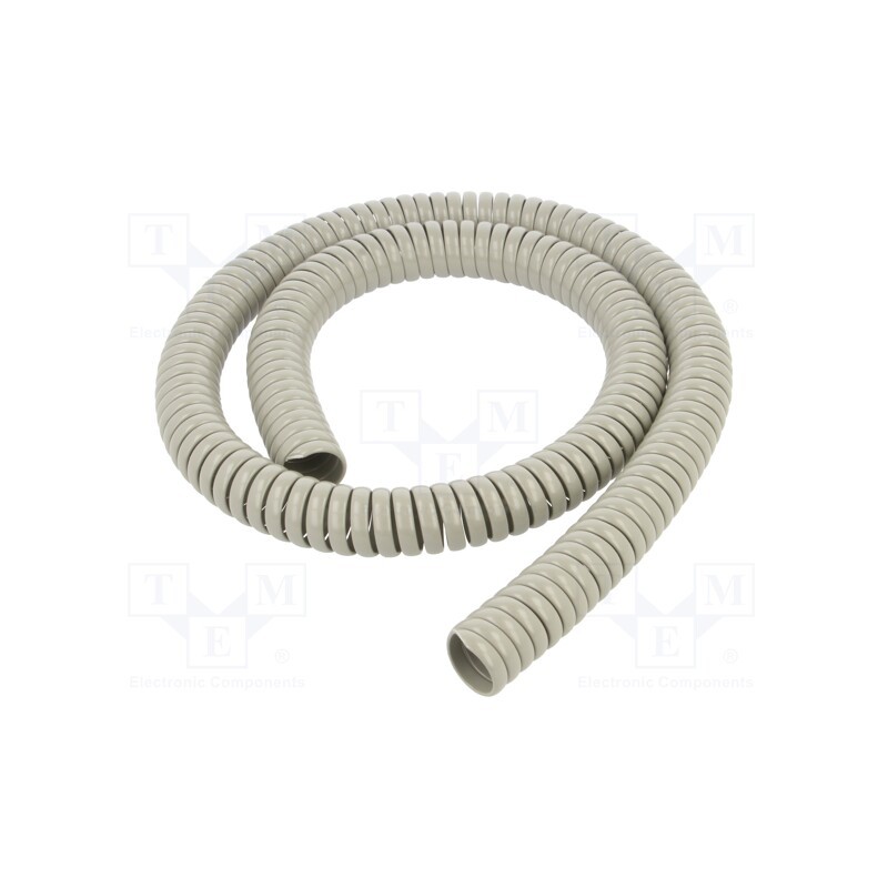 1 m x PARTEX - SP-20100KN8 - Spiral wrapping, PVC, grey, L: 1m, -30÷60°C, SP, Features: flexible