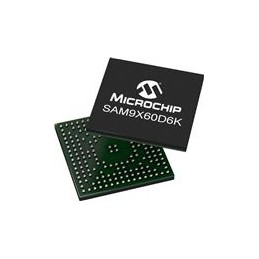 1 pcs : SAM9X60D6K-I/4GB - Microprocessors - MPU ARM926 MPU,64MBIT DDR2,BGA,IND TEMP
