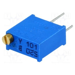 5 pcs x SR PASSIVES - T910Y-100R - Potentiometer: mounting, multiturn, 100Ω, 500mW, THT, ±10%, linear