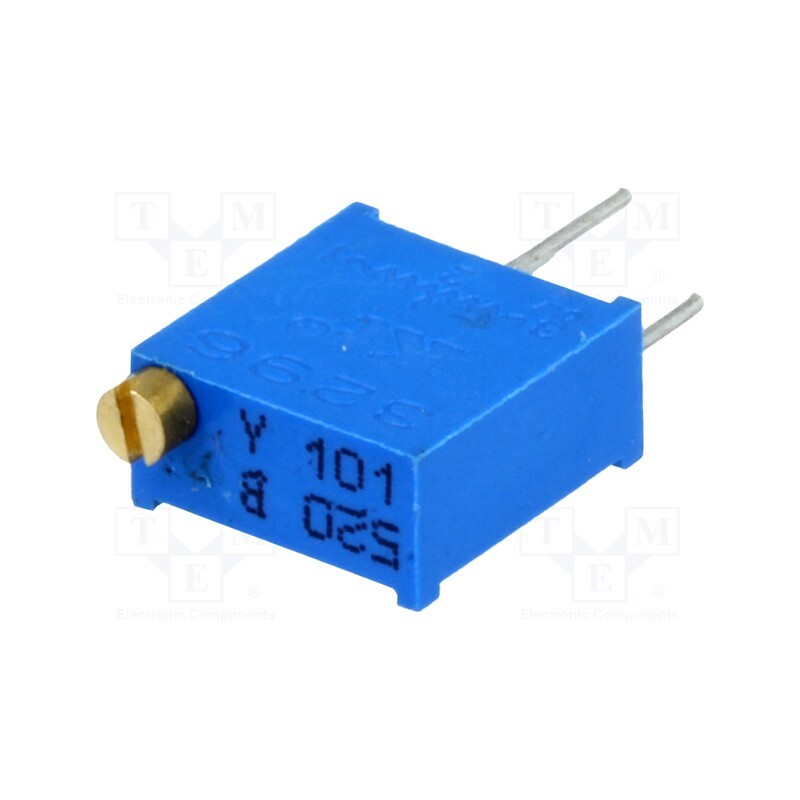 5 pcs x SR PASSIVES - T910Y-100R - Potentiometer: mounting, multiturn, 100Ω, 500mW, THT, ±10%, linear