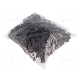 1 pcg x PAWBOL - H.7207C - Cable strap clip, black, L: 100mm, 100pcs, UP-30, Ø: 30mm