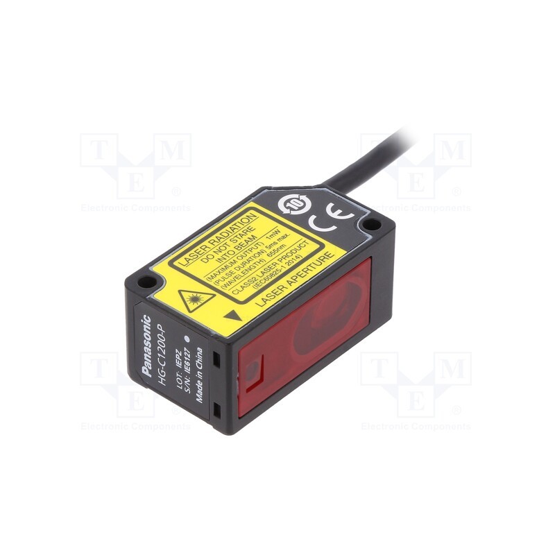 1 pcs x PANASONIC - HG-C1200-P - Sensor: distance, laser, diffuse-reflective, Range: 200mm, PNP