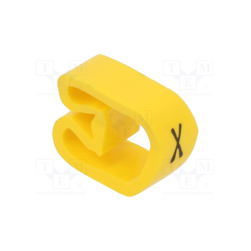 1 pcg x PARTEX - PA-30006AV40.X - Markers, Marking: X, 8÷16mm, PVC, yellow, -30÷60°C, leaded, PA-3
