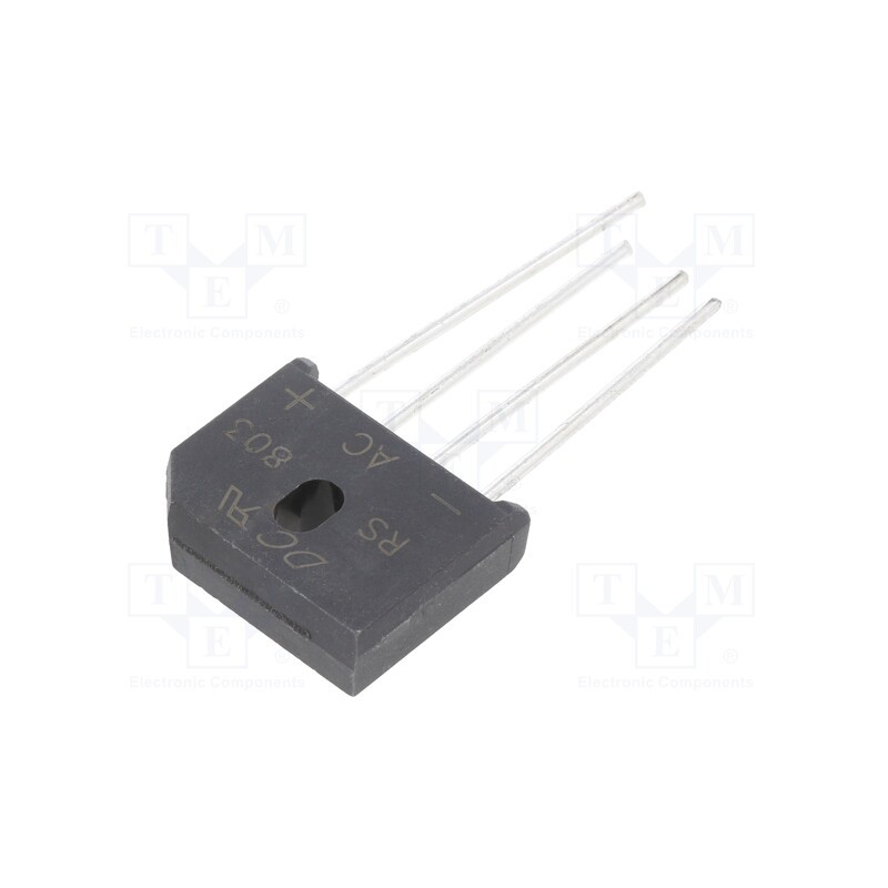 1 pcs x DC COMPONENTS - RS803 - Bridge rectifier: single-phase, Urmax: 200V, If: 8A, Ifsm: 175A