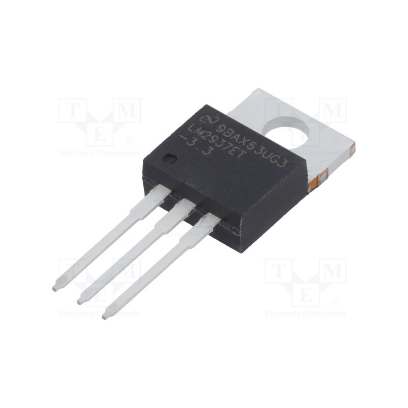1 pcs x TEXAS INSTRUMENTS - LM2937ET-3.3/NOPB - IC: voltage regulator, LDO,fixed, 3.3V, 0.5A, TO220-3, THT,