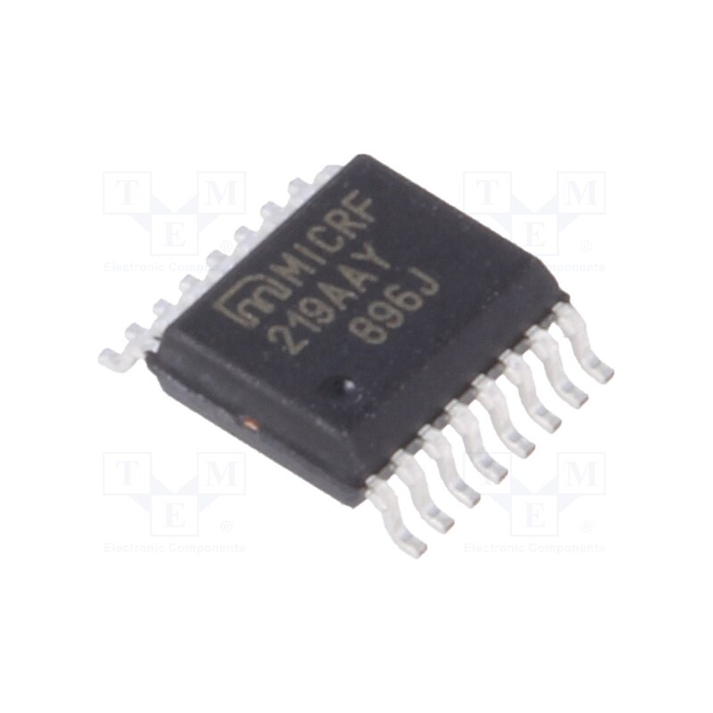 1 pcs x MICROCHIP TECHNOLOGY - MICRF219AAYQS - IC: RF receiver, serial,transparent, QSOP16, 3÷3.6VDC, -110dBm