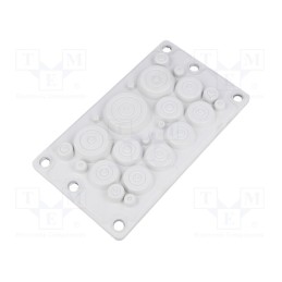 1 pcs x HT HI TECH POLYMERS - HTX-23-TPE - Multigate grommet, elastomer thermoplastic TPE, light grey