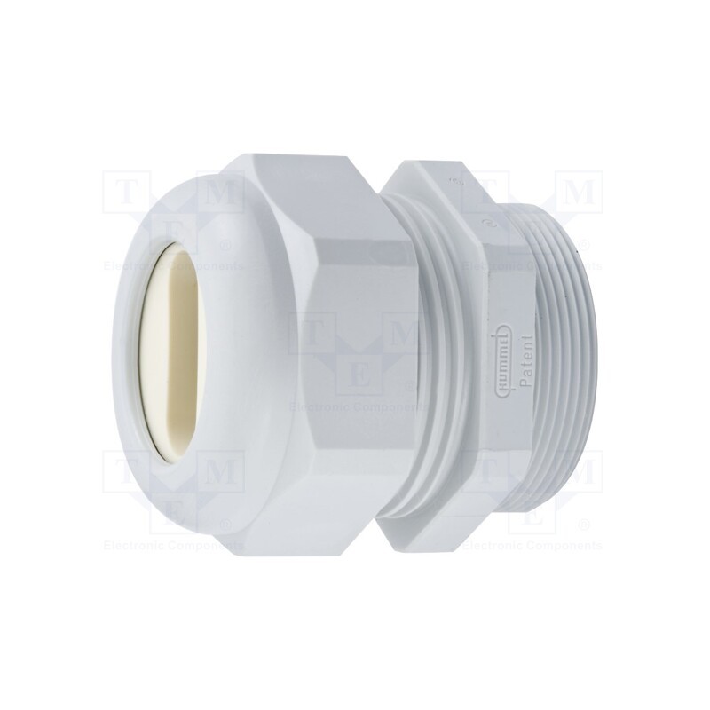 1 pcs x HUMMEL - 1.587.4000.50 - Cable gland, M40, 1.5, IP65, polyamide, grey, Holes no: 1, 28.5x10mm