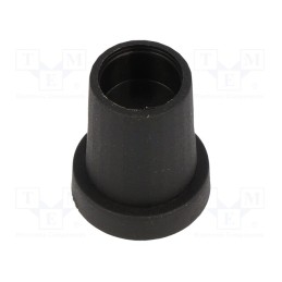 5 pcs x CLIFF - CL17097 - Knob, conical, thermoplastic, Øshaft: 6mm, Ø14x18mm, black, push-in