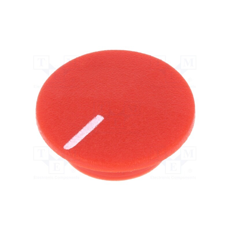 5 pcs x CLIFF - CL1768 - Cap, plastic, push-in, red, K21