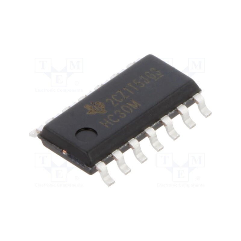 1 pcs x TEXAS INSTRUMENTS - CD74HC30M96 - IC: digital, NAND, Ch: 1, IN: 8, SMD, SO14, 2÷6VDC, HC