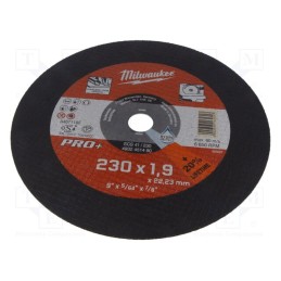 1 pcs x Milwaukee - 4932451490 - Cutting wheel, Ø: 230mm, Øhole: 22.2mm, Disc thick: 1.9mm