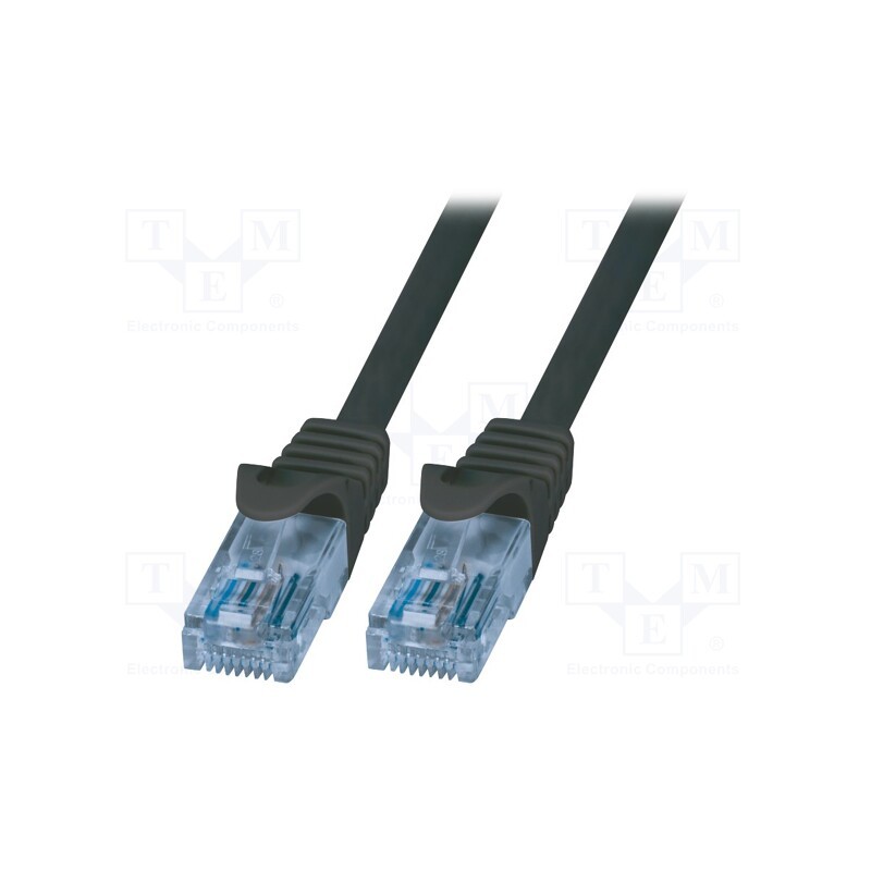 1 pcs x LOGILINK - CP3073U - Patch cord, U/UTP, 6a, stranded, CCA, PVC, black, 5m, 26AWG
