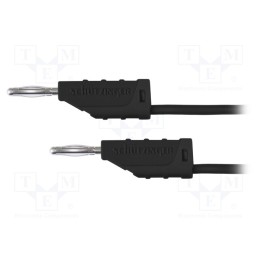 1 pcs x SCHu00dcTZINGER - MFK 11 / 0.5 / 10 / SW - Test lead, 70VDC, 33VAC, 10A, banana plug 2mm,both sides, black