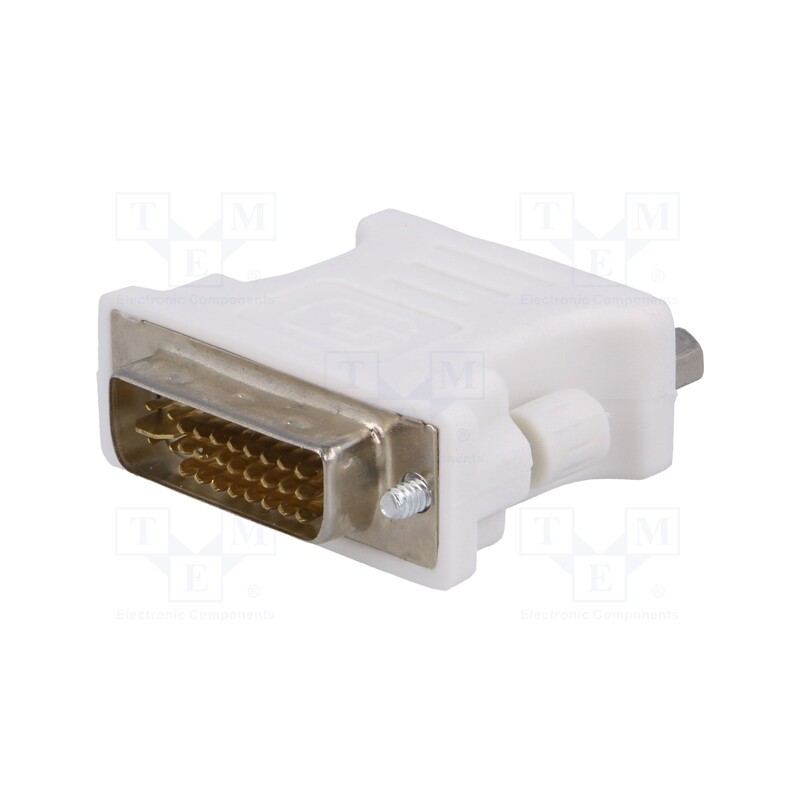 1 pcs x AKYGA - AK-AD-12 - Converter, D-Sub 15pin HD socket,DVI-I (24+5) plug, white