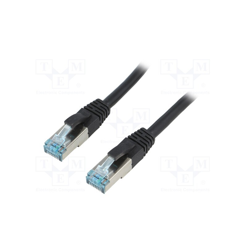 1 pcs x LOGILINK - CQ6095S - Patch cord, S/FTP, 6a, stranded, Cu, PUR, black, 10m, 27AWG, IP20