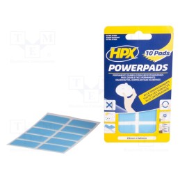 1 set x HPX - PA2040 - Tape: fixing, W: 20mm, L: 0.04m, Thk: 0.8mm, double-sided, max.60°C