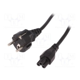 1 pcs x LOGILINK - CP093 - Cable, CEE 7/7 (E/F) plug angled,IEC C5 female, 1.8m, black, 10A