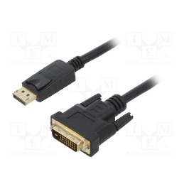 1 pcs x GEMBIRD - CC-DPM-DVIM-1M - Cable, DisplayPort plug,DVI-D (24+1) plug, PVC, 1m, black