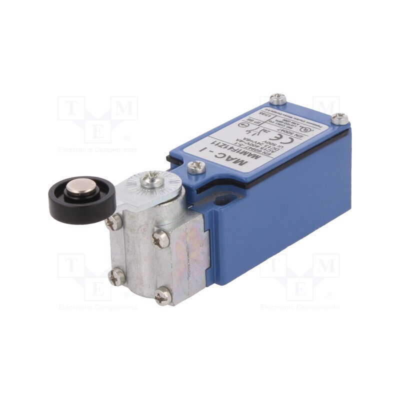 1 pcs x PANASONIC - MAM1F41Z11 - Limit switch, lever R 35,5mm, plastic roller Ø18mm, NO + NC