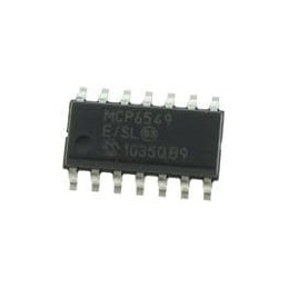 1 pcs : MCP6549-E/SL - Analog Comparators Quad 1.6V Open Drain Comp