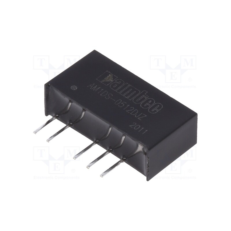1 pcs x AIMTEC - AM1DS-0512DJZ - Converter: DC/DC, 1W, Uin: 4.5÷5.5V, Uout: 12VDC, Uout2: -12VDC, SIP7