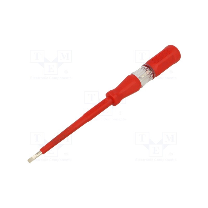 1 pcs x UNIOR - 617660 - Voltage tester, insulated, slot, 3,5x0,6mm, Blade length: 90mm