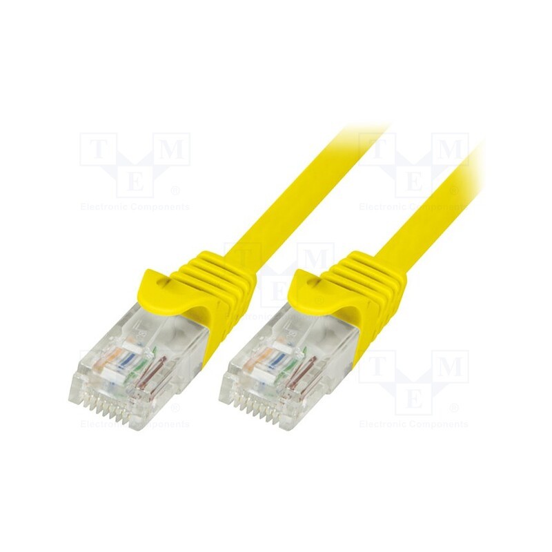 1 pcs x LOGILINK - CP1077U - Patch cord, U/UTP, 5e, stranded, CCA, PVC, yellow, 5m, 26AWG