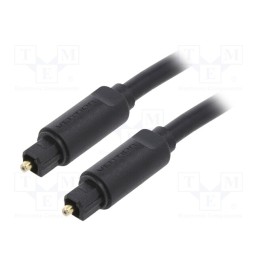 1 pcs x VENTION - BAEBJ - Cable, Toslink plug,both sides, 5m, Plating: gold-plated, black