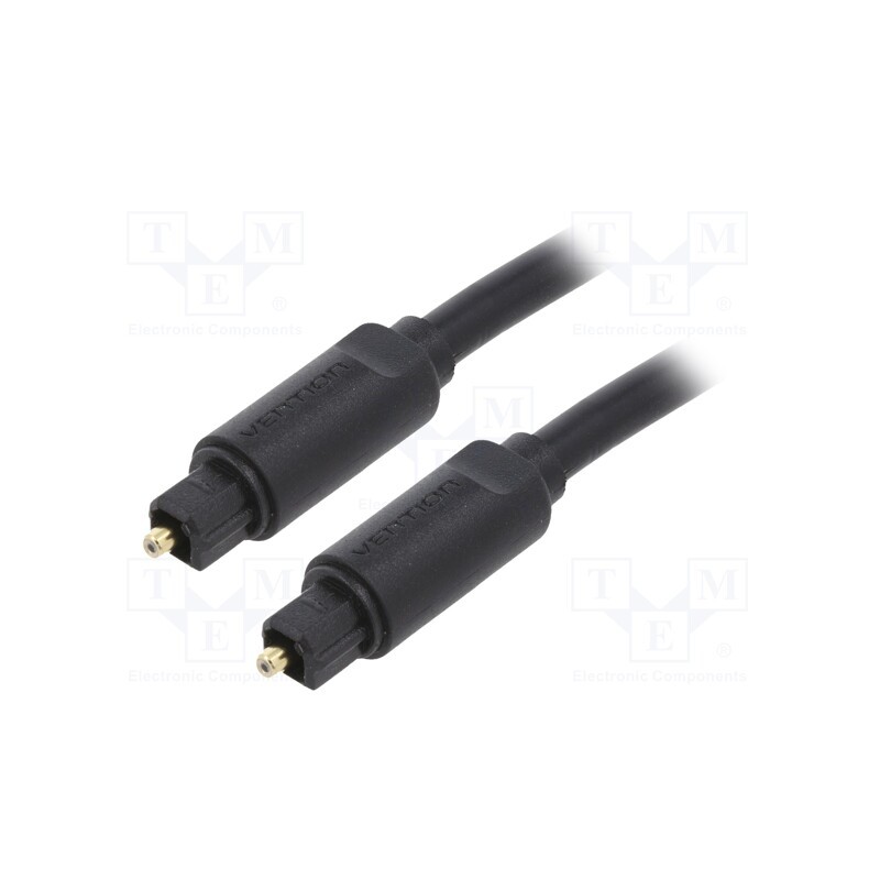 1 pcs x VENTION - BAEBJ - Cable, Toslink plug,both sides, 5m, Plating: gold-plated, black