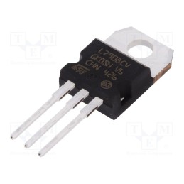 3 pcs x STMicroelectronics - L7908CV-DG - IC: voltage regulator, linear,fixed, -8V, 1.5A, TO220AB, THT,