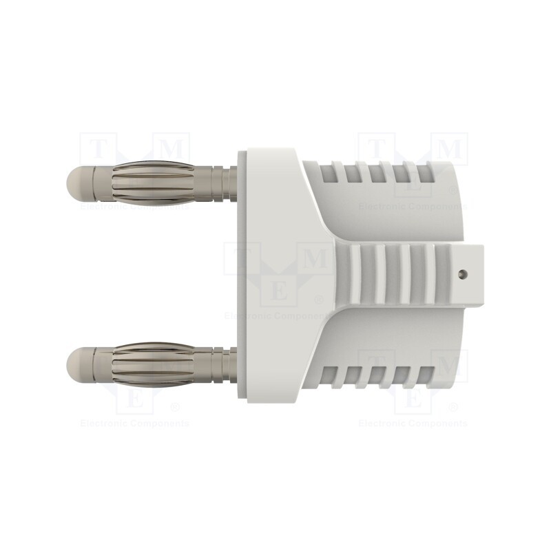 1 pcs x SCHu00dcTZINGER - KURZ 19-4 IG MB NI / WS - Stackable safety shunt, 4mm banana, 12A, 33VAC, 70VDC, white