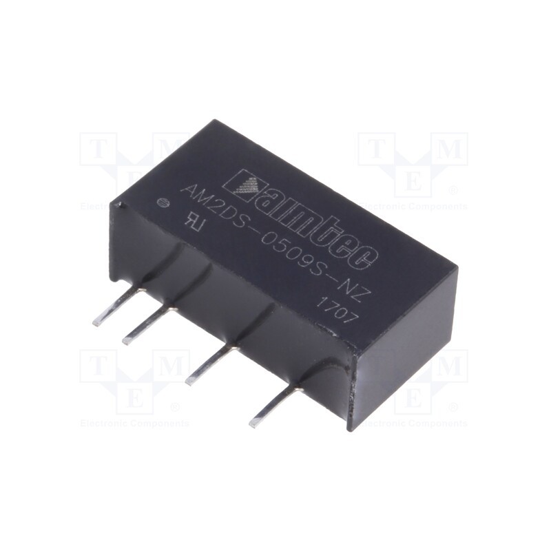 1 pcs x AIMTEC - AM2DS-0509S-NZ - Converter: DC/DC, 2W, Uin: 4.5÷5.5V, Uout: 9VDC, Iout: 222mA, SIP7