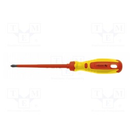 1 pcs x Hu00d6GERT TECHNIK - HT1S966 - Screwdriver, slim, insulated, Phillips, PH2, 100mm, 1kVAC